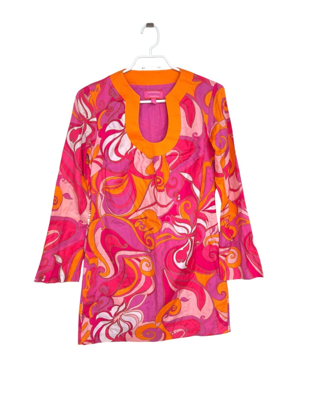 Banana Republic Pink and Orange Open Front Jacket